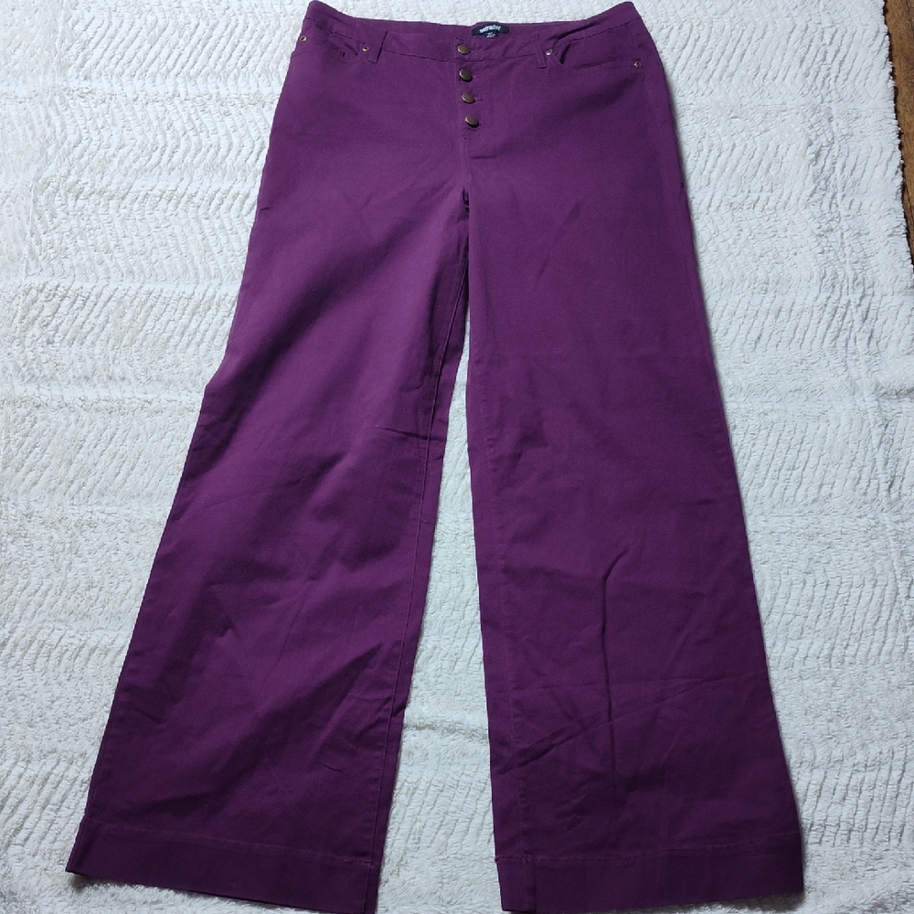metrostyle Purple Wide-Leg Pants Tall